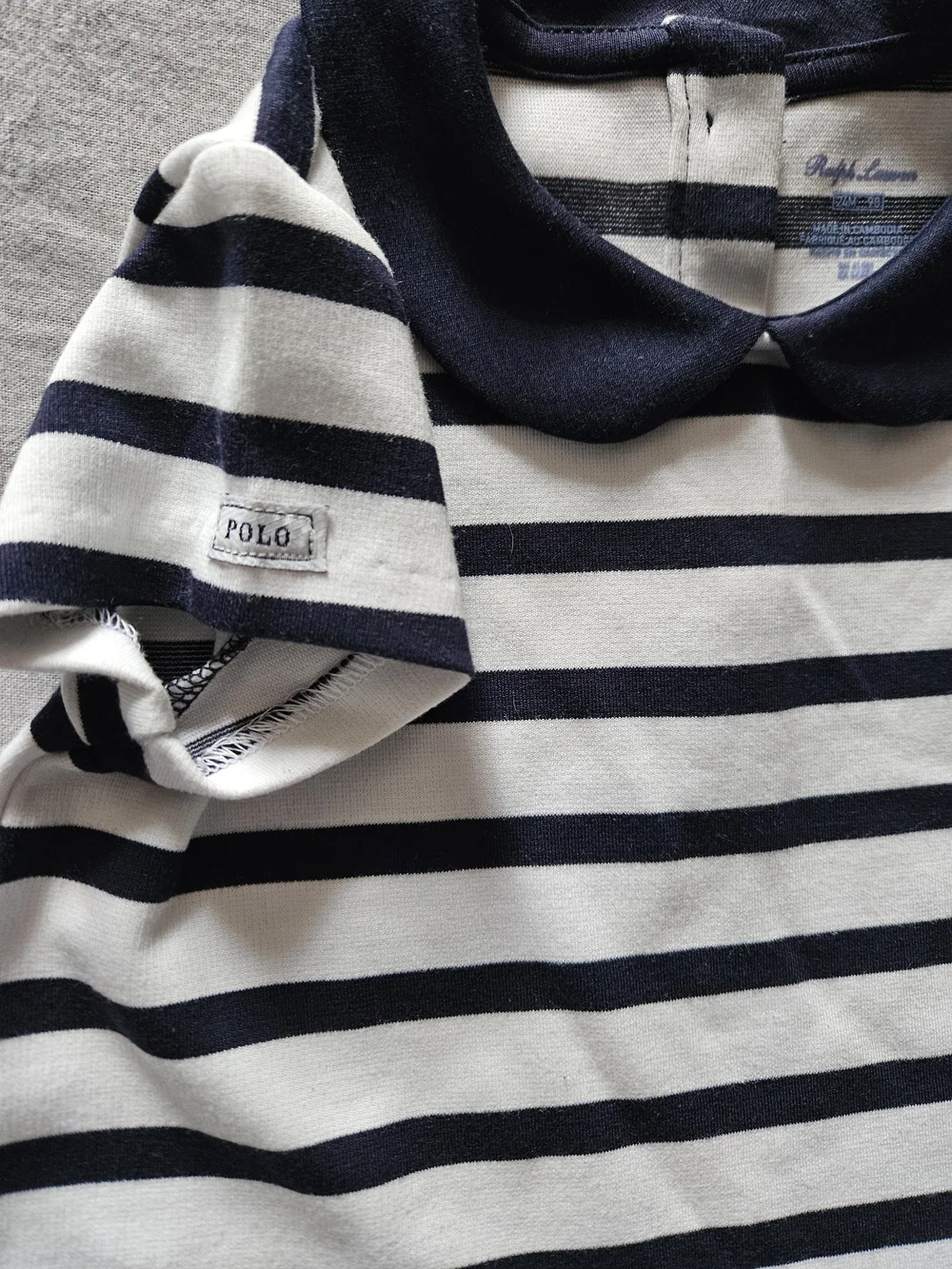 Ralph Lauren Navy and White Striped Polo Dress with Bloomer